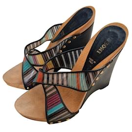 Mules vintage Missoni con zeppa