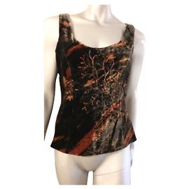 Autre Marque Top TASCA Verde Oscuro Viscosa XL