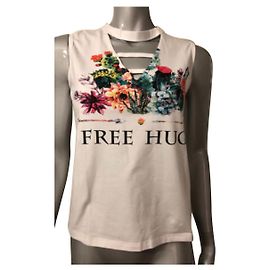 Autre Marque Camiseta sin mangas IROO blanca de algodón