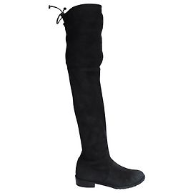 Stuart Weitzman Botas por encima de la rodilla Lowland en ante negro