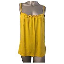 Autre Marque Top sin mangas amarillo Chacok de viscosa XL