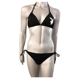 Autre Marque Costume da bagno Playboy nero in lycra