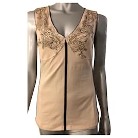 Autre Marque Canotta Nathalie Boy Beige in Cotone