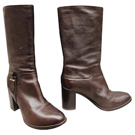 Botas Sartore de piel marrón oscuro 39,5 fr