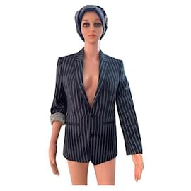 Autre Marque Celine 19Solapa de muesca con rayas SS 2chaqueta B.