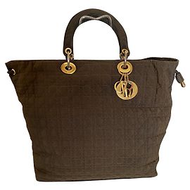 Borsa Christian Dior Lady Dior Cannage Khaki