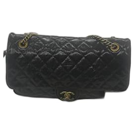 Chanel Sac Rabat in pelle d'agnello nera