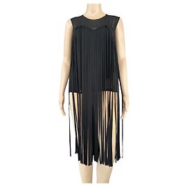 Blusa con flecos Philipp Plein negra