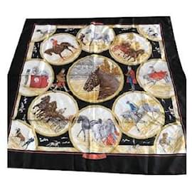 Foulard Hermès Auteuil a maggio seta nera