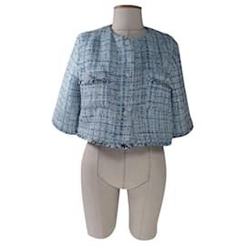 Blazer Maje de tweed azul