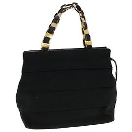 Salvatore Ferragamo Sac à Main Nylon Noir AU-21-5251 Clé d'authentification499