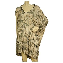 Minivestido con cadena en el cuello redondo y estampado de dioses antiguos de Alexander McQueen 40 ESO
