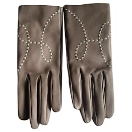 Hermès Kelly Lederhandschuhe Taupe