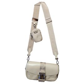 Borsa Prada Pocket in nylon e pelle spazzolata