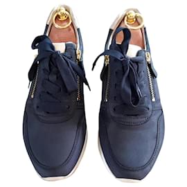 Autre Marque Sneakers Gabor blu navy e oro in nubuck