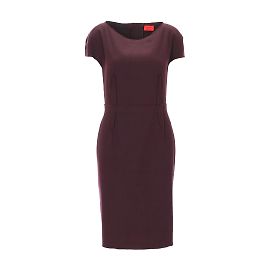 Vestido midi tubo Lanvin burdeos oscuro