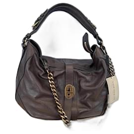 Borsa a mano Burberry in pelle marrone
