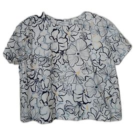 Blusa Attic and Barn Santos de popelina de algodón