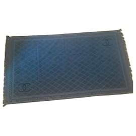 Toalla de playa Chanel Misira de algodón azul oscuro