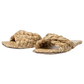 Bottega Veneta Sabot Bottega Veneta stretch in rafia beige intrecciata