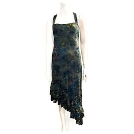 Joseph Ribkoff Asymmetrisches Abendkleid aus Samt und Spitze