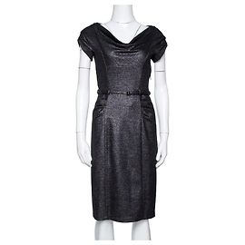Diane Von Furstenberg DvF Ellen Marie Vintage-Glitzerkleid mit Gürtel