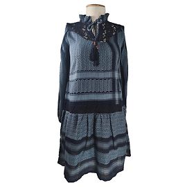 Abito Carolyn Cecilie Copenhagen Blu in Cotone