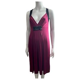 Philosophy Di Alberta Ferretti Burgunderrotes und schwarzes Kleid