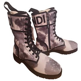 Botas Biker Fendi Shadow de Algodón 39