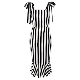 Robe Midi Rayée Dolce & Gabbana Noir et Blanc