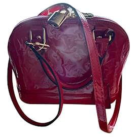 Louis Vuitton Alma BB Pelle Verniciata Rosso Ciliegia Monogramma