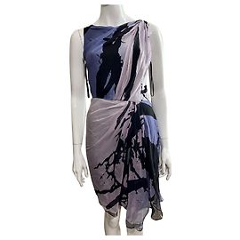 Diane Von Furstenberg DvF Allistair Seidenkleid mit „Sleeping Willow“-Muster