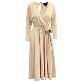 Marc Jacobs Runway Wickelkleid mit Rose aus rosa Polyester