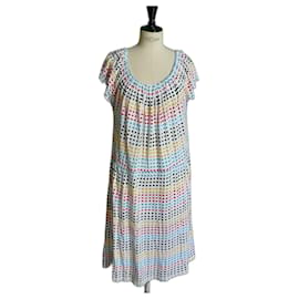 PIERRE CARDIN Vintage gepunktetes Baumwollkleid T42