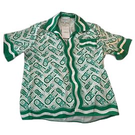Camicia Casablanca Tennis Club in cotone verde