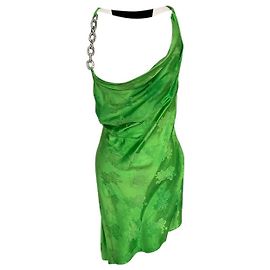 Autre Marque Giuseppe Di Morabito Grünes Kleid aus Viskose mit Satin-Finish