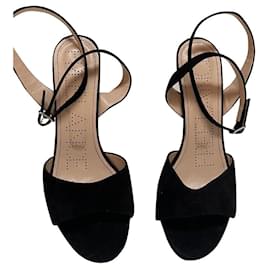 Free Lance Sandalen mit Absatz aus schwarzem Leder