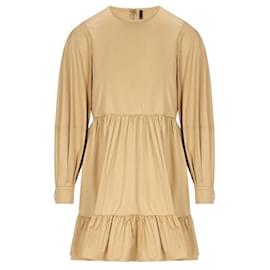 Autre Marque Vestido Effie Mother of Pearl Beige de algodón