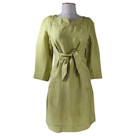 Bitte Kai Rand Kleid aus Leinenmischung Limettengrün S