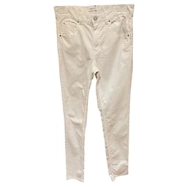 Isabel Marant Etoile Vaqueros Blancos de Algodón 38