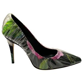 Jimmy Choo x Anne bianco sporco 100 Décolleté in Tessuto Multicolor