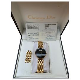 Orologio Christian Dior placcato oro giallo