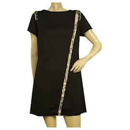 Minivestido Ranon negro de jacquard con tachuelas y manga corta de Zadig & Voltaire talla S