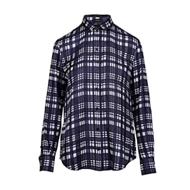 Camicia in twill di seta a quadri Joseph New Garçon