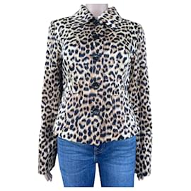 Hallhuber Donna Leoparden-Blazer Schwarz Beige