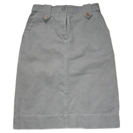 Isabel Marant Etoile Falda caqui de algodón, taille 38.