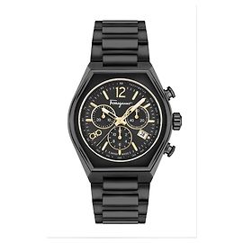 Salvatore Ferragamo Ferragamo Tonneau Chrono Pulseira Relógio