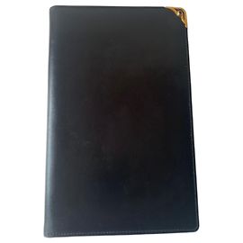 Bolso de mano Cartier Sapphire en piel negra con detalles dorados