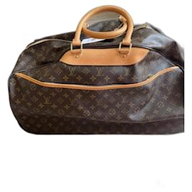 Borsa da viaggio Louis Vuitton Horizon 55 Marrone in Tela