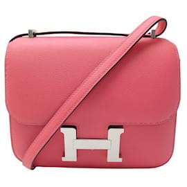 NUOVA BORSA A MANO HERMES MINI CONSTANCE III 18 PELLE EVERCOLOR ROSE AZALEE - Hermès